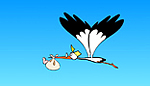 stork with baby stork with baby