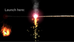 Fire cursor with sparks site launcher fuse style Fire cursor with sparks site launcher fuse style