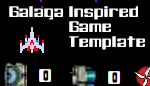 Galaga Inspired Game or Scrolling Shooter Game Template