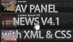 AV Panel News 4.1 with XML and CSS